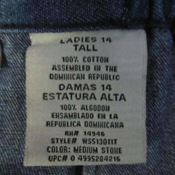 WHITE STAG WOMEN'S SIZE 14 TALL JEANS DARK BLUE DENIM TROUSER STYLE STRAIGHT LEG - Picture 8 of 9